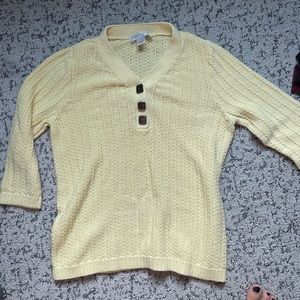 Yellow knit sweater